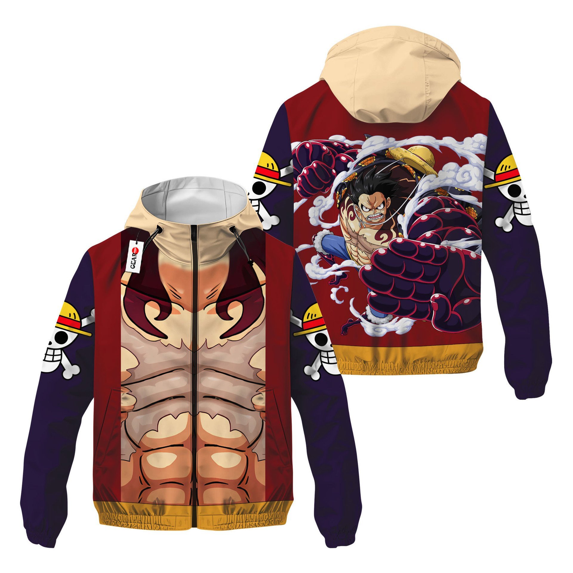 Veste coupe-vent Luffy Gear 4 – One Piece