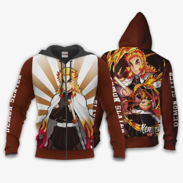 Hoodie zippé Rengoku Kyojuro – Demon Slayer