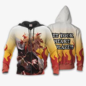 Hoodie zippé Rengoku Kyojuro – Demon Slayer