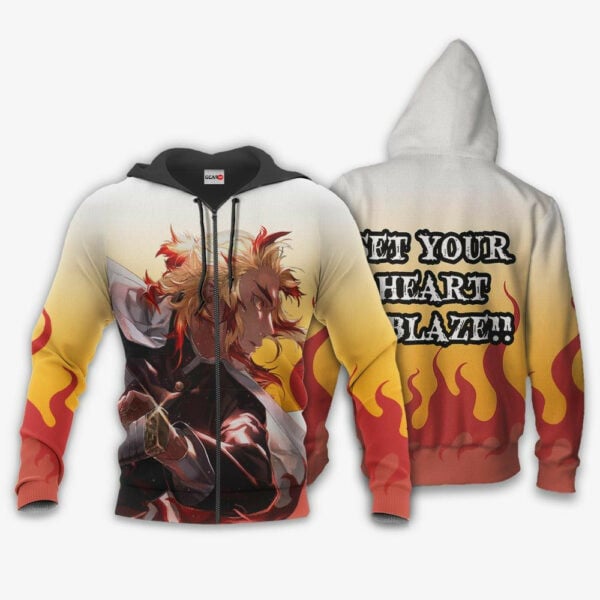Hoodie zippé Rengoku Kyojuro – Demon Slayer