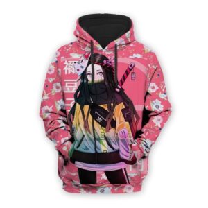 Sweat à capuche Nezuko Kamado Floral – Demon Slayer