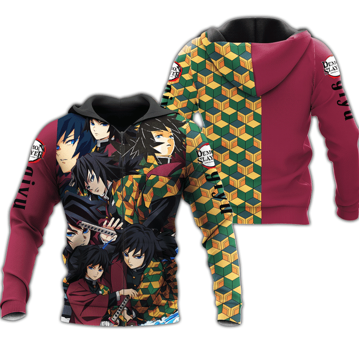 Hoodie zippé Giyu Tomioka – Demon Slayer
