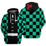 Sweat à capuche Tanjiro Kamado Green Costume – Demon Slayer