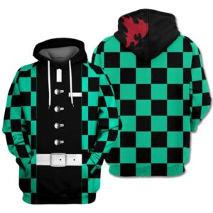 Sweat à capuche Tanjiro Kamado Green Costume – Demon Slayer