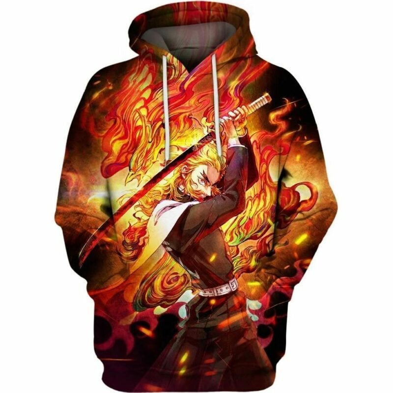 Sweat à capuche Rengoku Kyojuro Breath of Flames – Demon Slayer