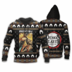 Sweat à capuche Zenitsu Agatsuma Ugly Christmas – Demon Slayer