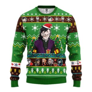 Pull de Noël moche Genya Shinazugawa – Ugly Christmas Sweater Demon Slayer