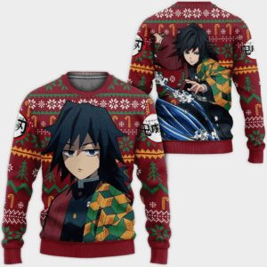 Pull de Noël moche Giyu Tomioka – Ugly Christmas Sweater Demon Slayer