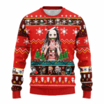 Pull de Noël moche Nezuko Kamado – Ugly Christmas Sweater Demon Slayer