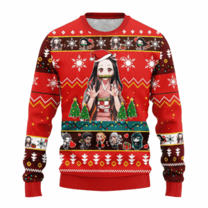 Pull de Noël moche Nezuko Kamado – Ugly Christmas Sweater Demon Slayer