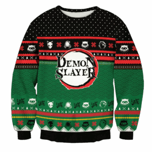 Pull de Noël moche Demon Slayer V45 – Ugly Christmas Sweater Demon Slayer