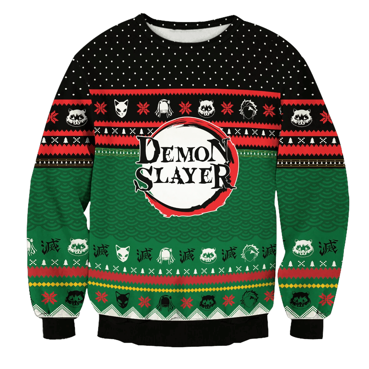 Pull de Noël moche Demon Slayer V45 – Ugly Christmas Sweater Demon Slayer