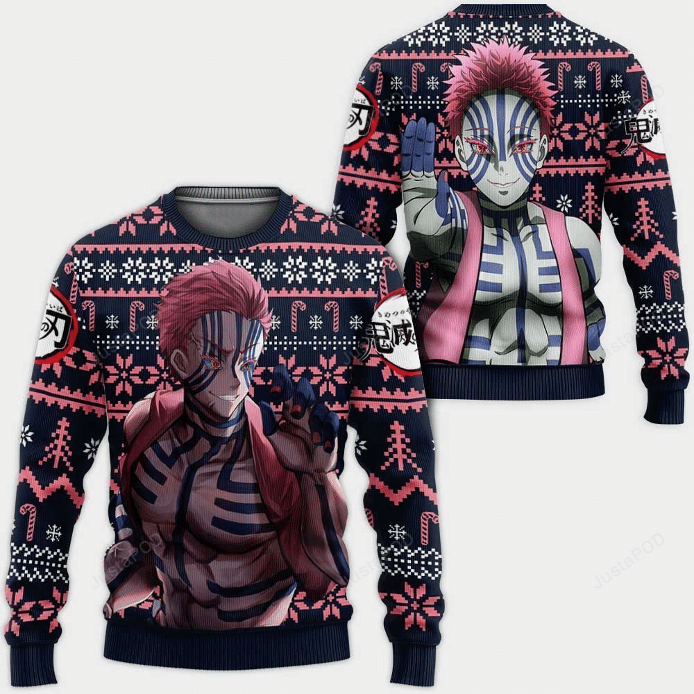 Pull de Noël moche Akaza – Ugly Christmas Sweater Demon Slayer