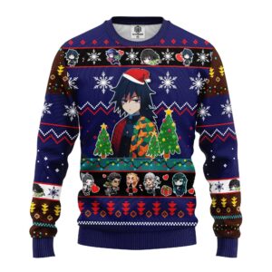 Pull de Noël moche Giyu Tomioka – Ugly Christmas Sweater Demon Slayer
