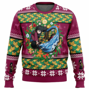 Pull de Noël moche Giyu Tomioka – Ugly Christmas Sweater Demon Slayer