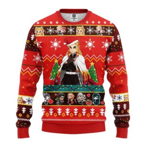 Pull de Noël moche Rengoku Kyojuro – Ugly Christmas Sweater Demon Slayer