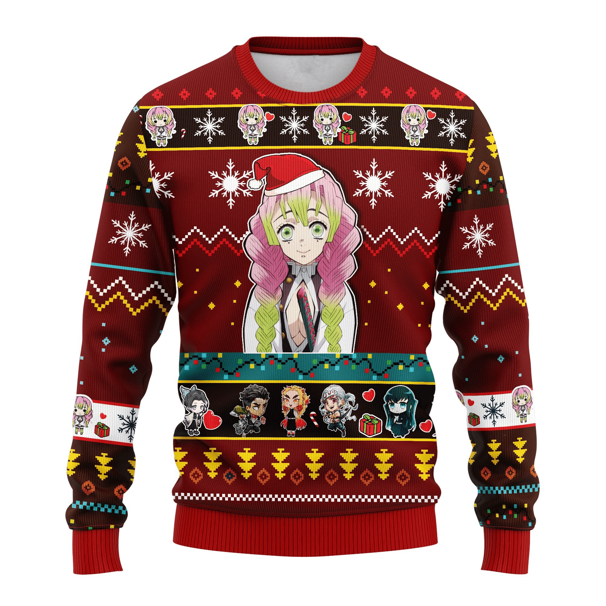 Pull de Noël moche Mitsuri Kanroji – Ugly Christmas Sweater Demon Slayer