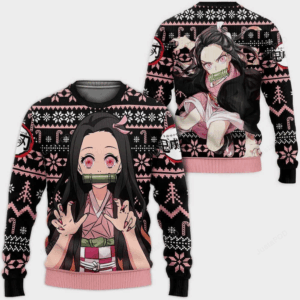 Pull de Noël moche Nezuko Kamado – Ugly Christmas Sweater Demon Slayer