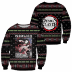 Pull de Noël moche Nezuko Kamado – Ugly Christmas Sweater Demon Slayer