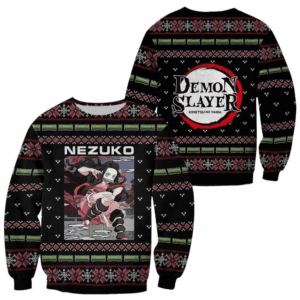Pull de Noël moche Nezuko Kamado – Ugly Christmas Sweater Demon Slayer