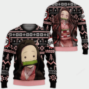 Pull de Noël moche Nezuko Kamado – Ugly Christmas Sweater Demon Slayer