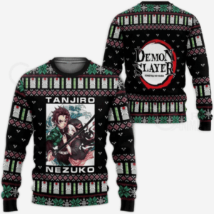 Pull de Noël moche Tanjiro & Nezuko – Ugly Christmas Sweater Demon Slayer