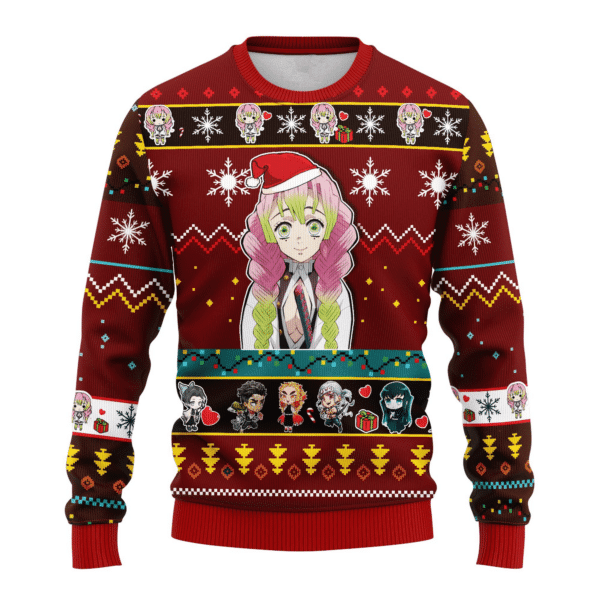 Pull de Noël moche Mitsuri Kanroji – Ugly Christmas Sweater Demon Slayer