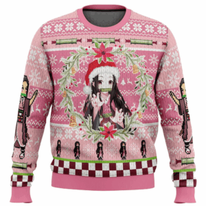 Pull de Noël moche Nezuko Kamado – Ugly Christmas Sweater Demon Slayer