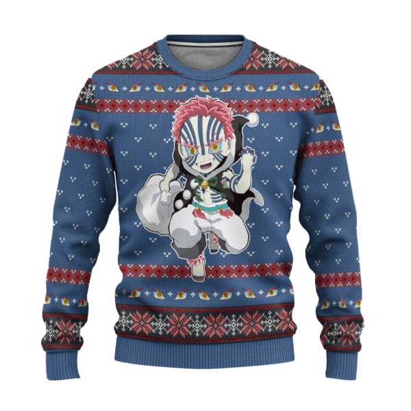 Pull de Noël moche Akaza – Ugly Christmas Sweater Demon Slayer