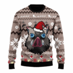 Pull de Noël moche Inosuke Hashibira – Ugly Christmas Sweater Demon Slayer