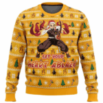 Pull de Noël moche Rengoku Kyojuro – Ugly Christmas Sweater Demon Slayer