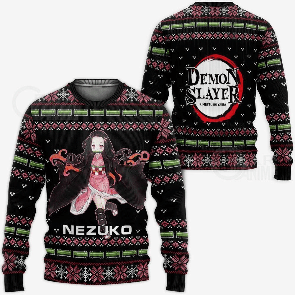 Pull de Noël moche Nezuko Kamado – Ugly Christmas Sweater Demon Slayer