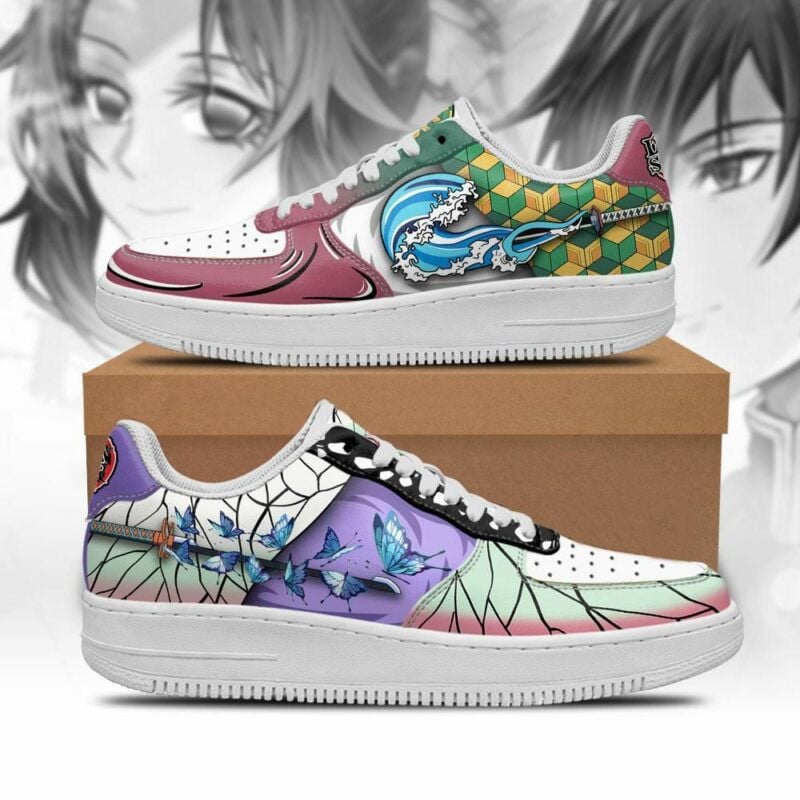 Baskets Air Force 1 Giyuu & Shinobu Skill – Chaussures Demon Slayer
