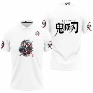 Polo Tanjiro & Nezuko Grow Up Edition White – Demon Slayer