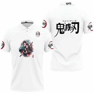 Polo Tanjiro & Nezuko Grow Up Edition White – Demon Slayer