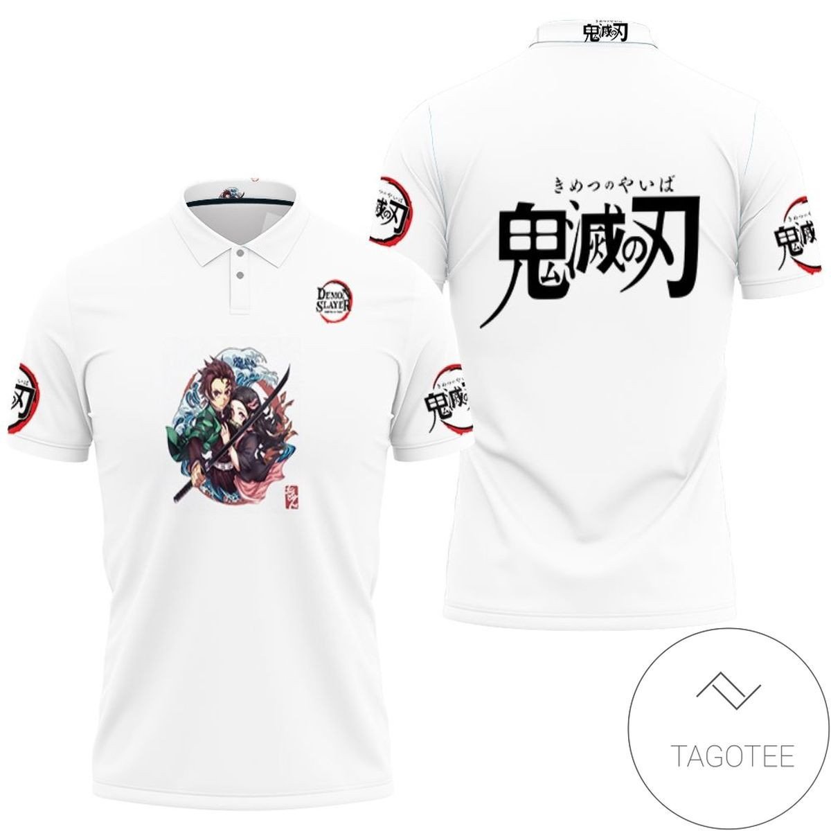 Polo Tanjiro & Nezuko Grow Up Edition White – Demon Slayer