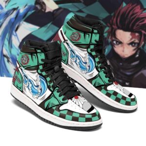Baskets montantes Air Jordan Tanjiro Water Breathing – Chaussures montantes Demon Slayer