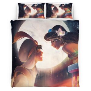 Housse De Couette Aladdin & Jasmine – Princesse Disney Parure de lit Ensemble De Literie