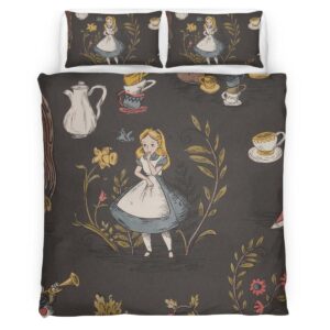 Housse De Couette Alice au pays des merveilles 01 Parure de lit Ensemble De Literie