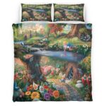 Housse De Couette Alice au pays des merveilles 05 Parure de lit Ensemble De Literie
