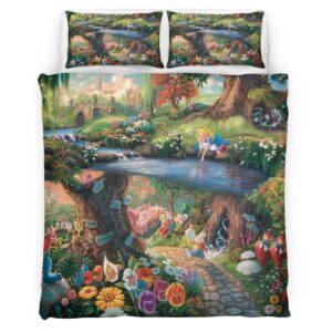 Housse De Couette Alice au pays des merveilles 05 Parure de lit Ensemble De Literie