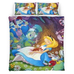 Housse De Couette Alice au pays des merveilles 06 Parure de lit Ensemble De Literie