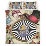Housse De Couette Alice au pays des merveilles 08 Parure de lit Ensemble De Literie