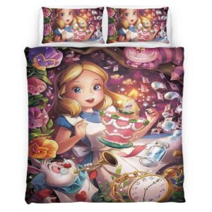 Housse De Couette Alice au pays des merveilles 18 Parure de lit Ensemble De Literie