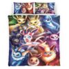 Housse De Couette Toutes les évolutions d’Évoli Pokémon 1002 Parure de lit Ensemble De Literie