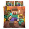 Housse De Couette Tous les personnages Minecraft 02 Parure de lit Ensemble De Literie