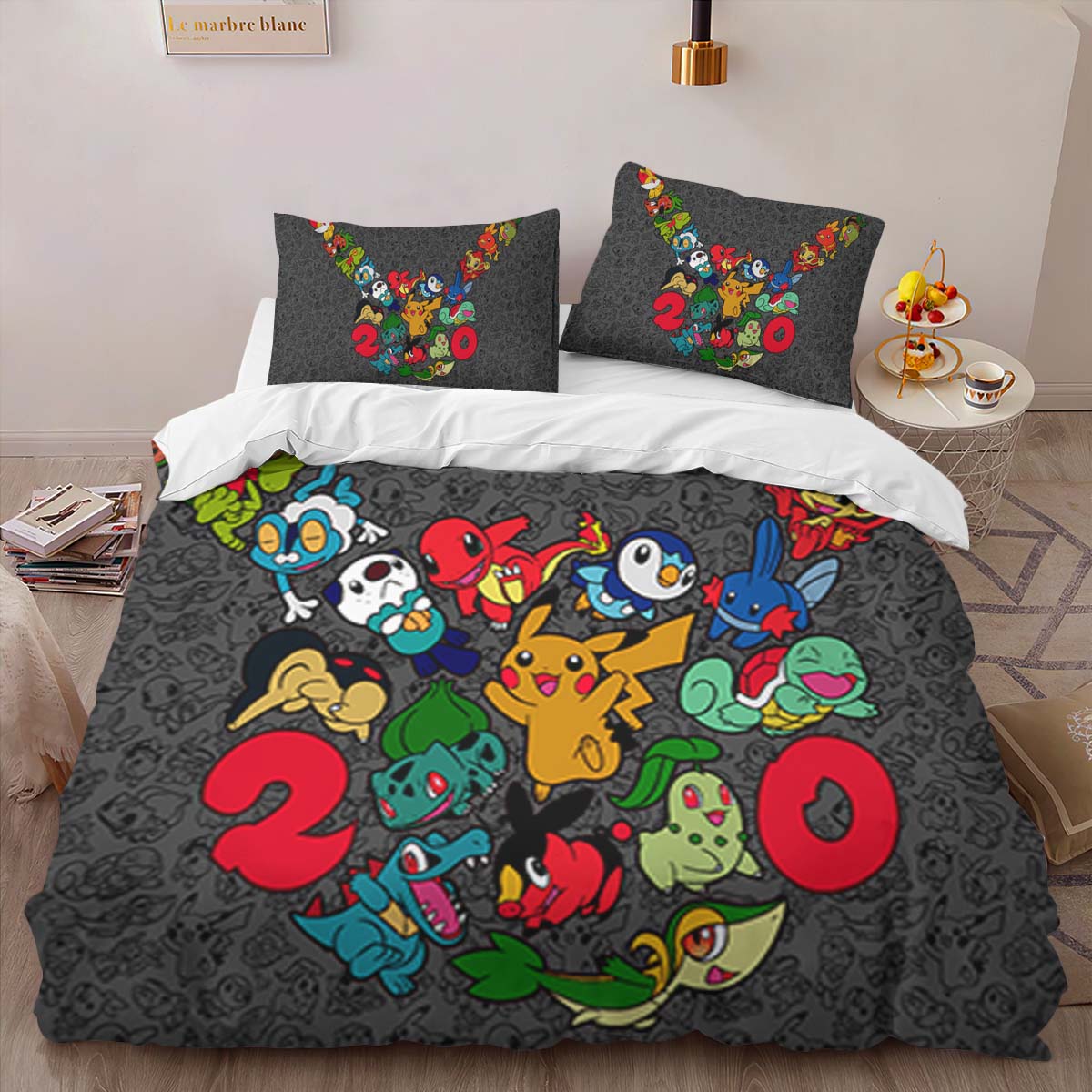 Housse De Couette Tous les Pokémon 1 Parure de lit Ensemble De Literie – Image 2