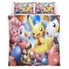 Housse De Couette Tous les Pokémon 4 Parure de lit Ensemble De Literie