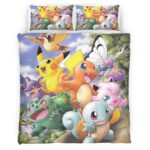 Housse De Couette Tous les Pokémon joyeux Parure de lit Ensemble De Literie