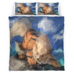 Housse De Couette Arcanin Pokémon La Légende 4 Parure de lit Ensemble De Literie